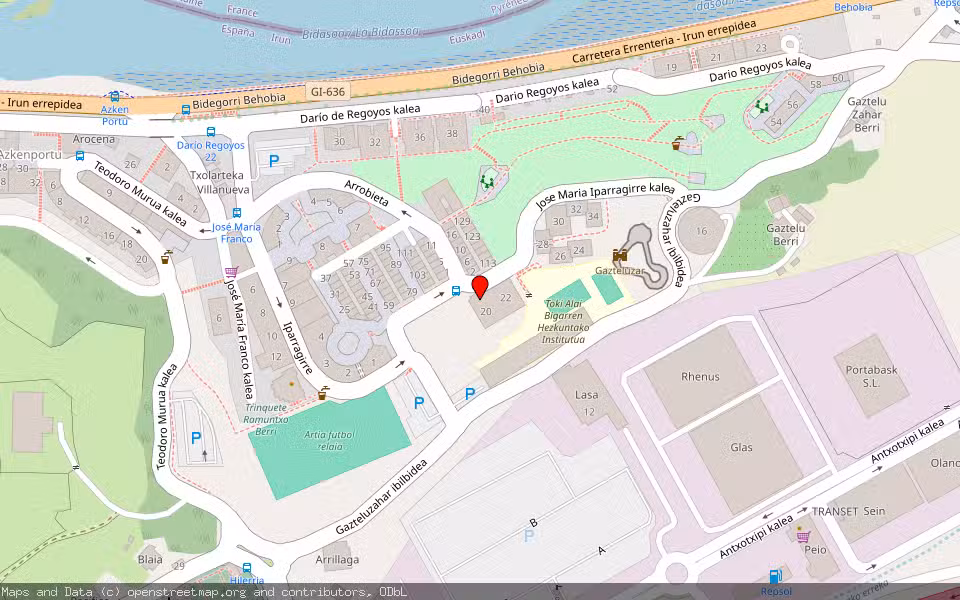 Mapa de Subasta Inmueble (Garaje) en Irun, Gipuzkoa