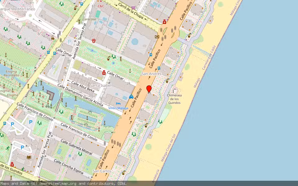 Mapa de Subasta Inmueble (Garaje) en Málaga
