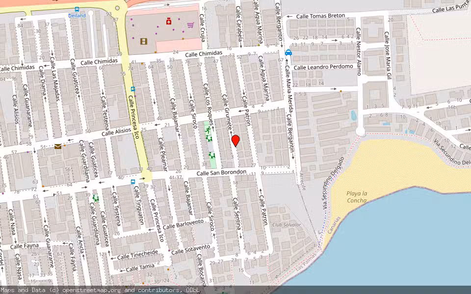 Mapa de Subasta Inmueble (Vivienda) en Playa Honda, Las Palmas
