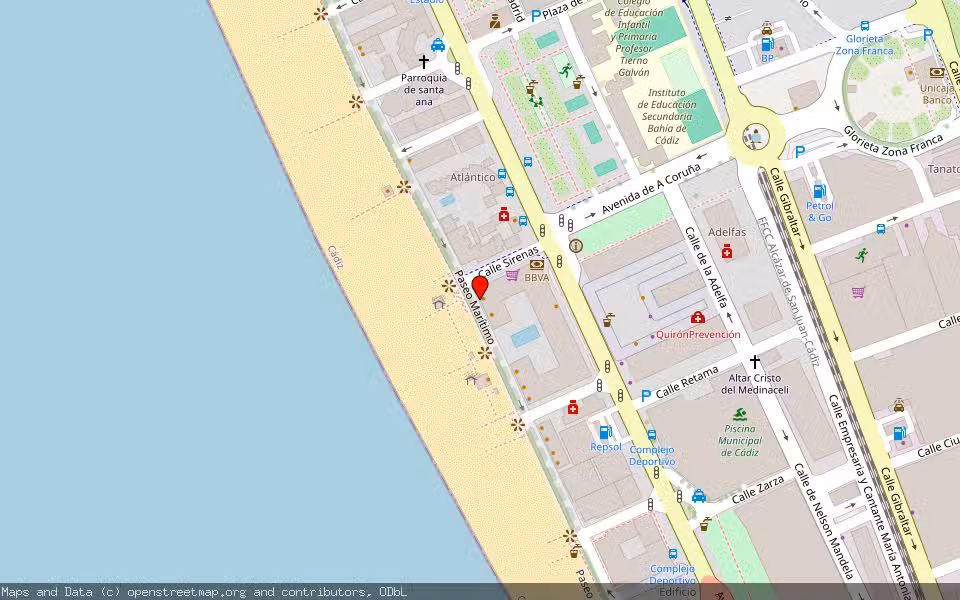 Mapa de Subasta Inmueble (Vivienda) en Cádiz