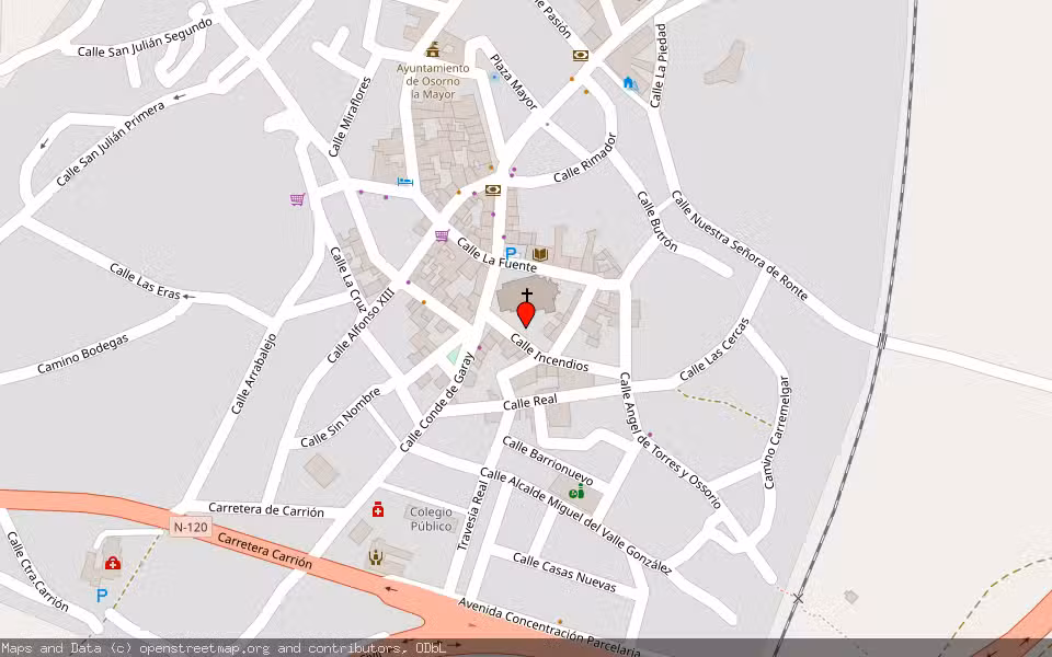 Mapa de Subasta Inmueble (Solar) en Osorno La Mayor, Palencia