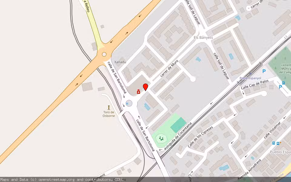 Mapa de Subasta Inmueble (Garaje) en El Campello, Alicante/Alacant