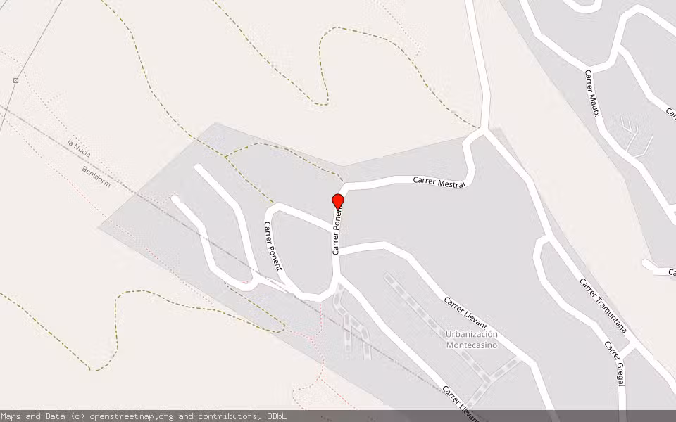 Mapa de Subasta Inmueble (Vivienda) en La Nucia, Alicante/Alacant