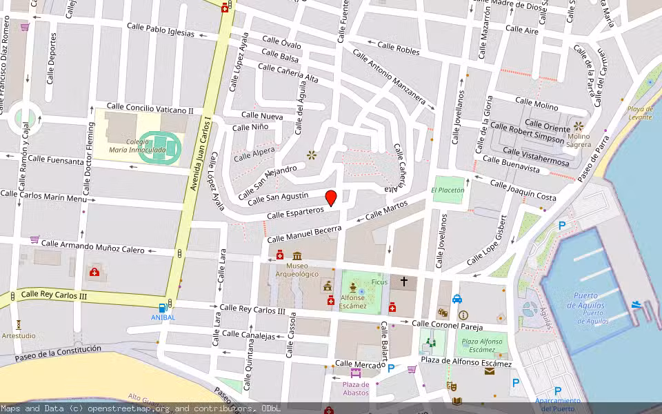Mapa de Subasta Inmueble (Vivienda) en Águilas, Murcia