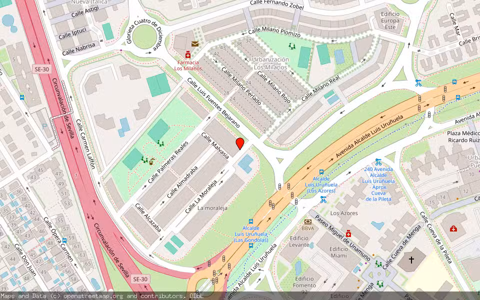 Mapa de Subasta Inmueble (Vivienda) en Sevilla