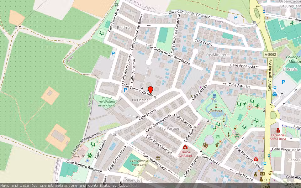 Mapa de Subasta Inmueble (Vivienda) en Gines, Sevilla