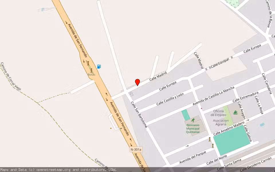 Mapa de Subasta Inmueble (Vivienda) en Quintanar De La Orden, Toledo