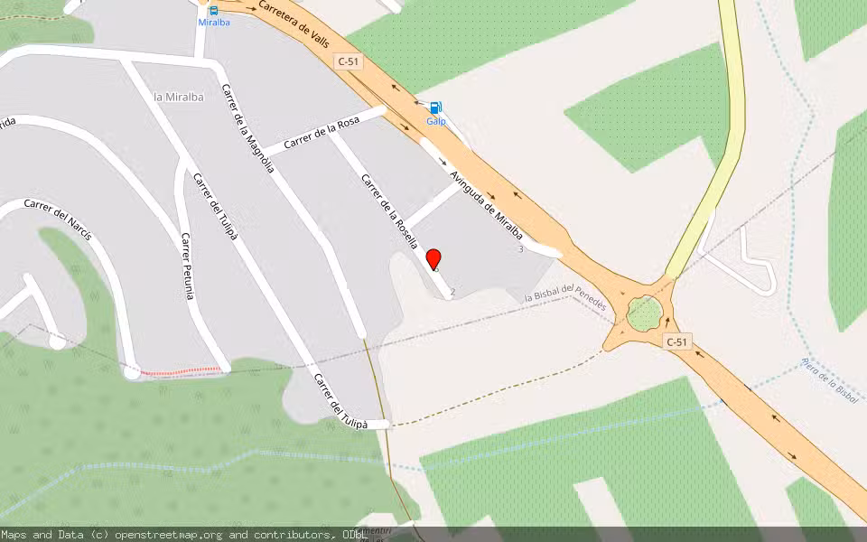 Mapa de Subasta Inmueble (Solar) en La Bisbal Del Penedès, Tarragona