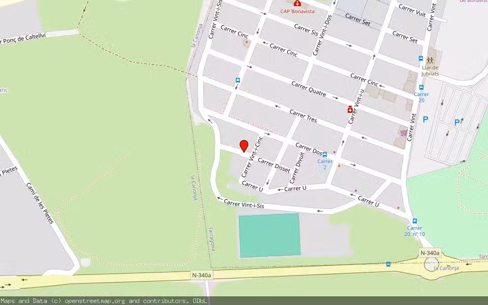 Mapa de Subasta Inmueble (Vivienda) en Tarragona