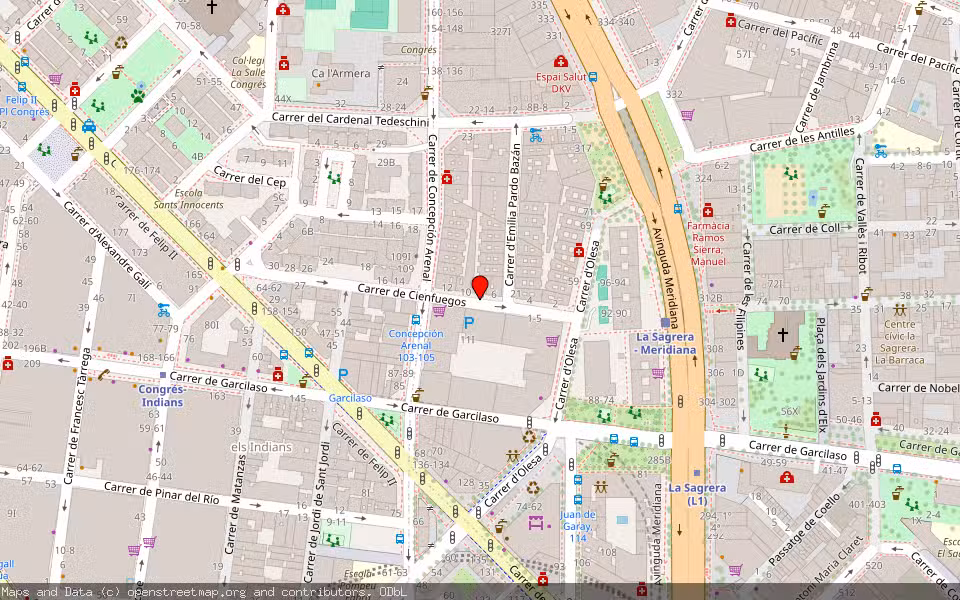 Mapa de Subasta Inmueble (Vivienda) en Barcelona