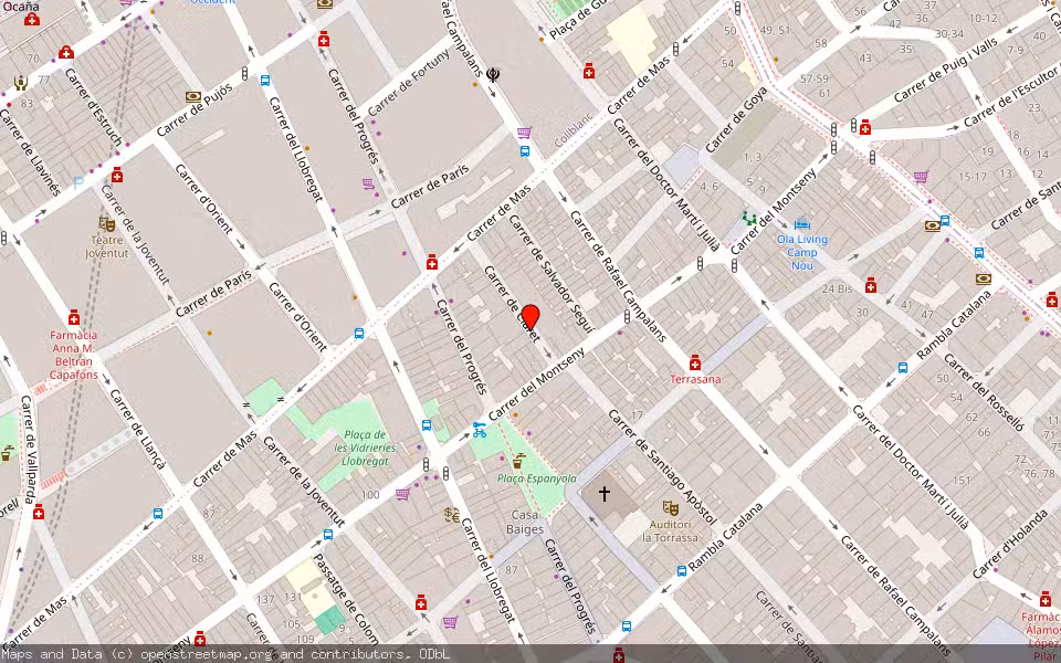 Mapa de Subasta Inmueble (Garaje) en L'hospitalet De Llobregat, Barcelona