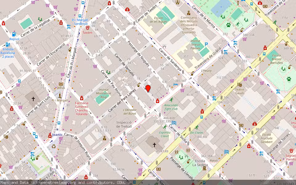 Mapa de Subasta Inmueble (Otros) en Barcelona
