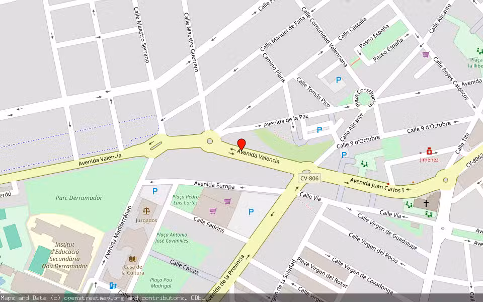 Mapa de Subasta Inmueble (Garaje) en Ibi, Alicante/Alacant