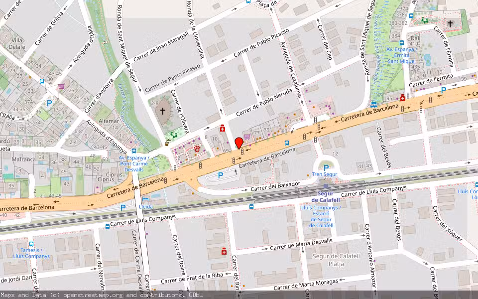 Mapa de Subasta Inmueble (Local comercial) en Segur De Calafell, Tarragona