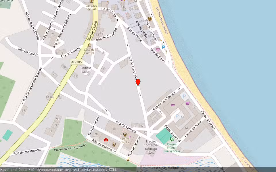 Mapa de Subasta Inmueble (Vivienda) en Pobra Do Caramiñal, A Coruña