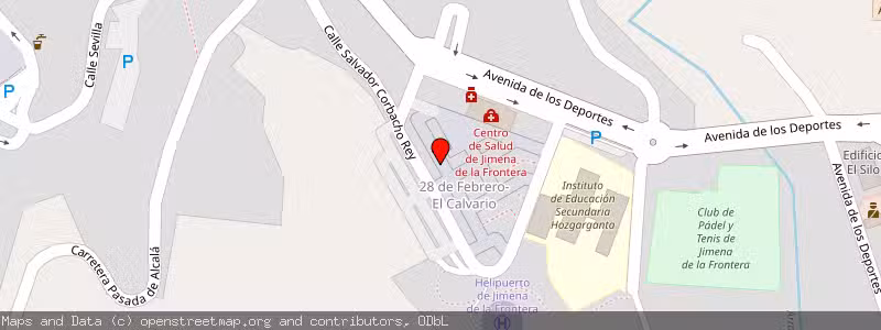 Mapa de Subasta de Inmueble (Vivienda) en Jimena De La Frontera, Cádiz 