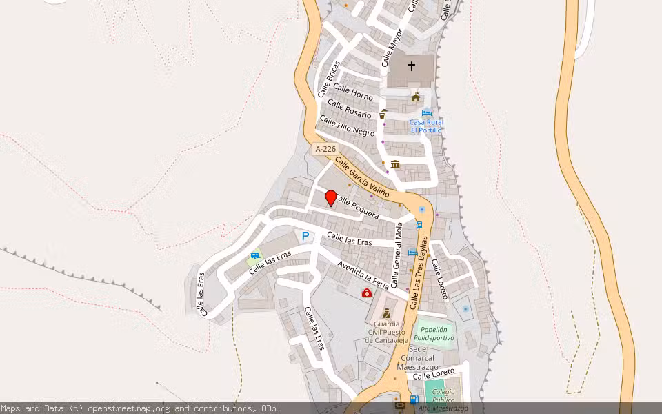 Mapa de Subasta Inmueble (Garaje) en Cantavieja, Teruel