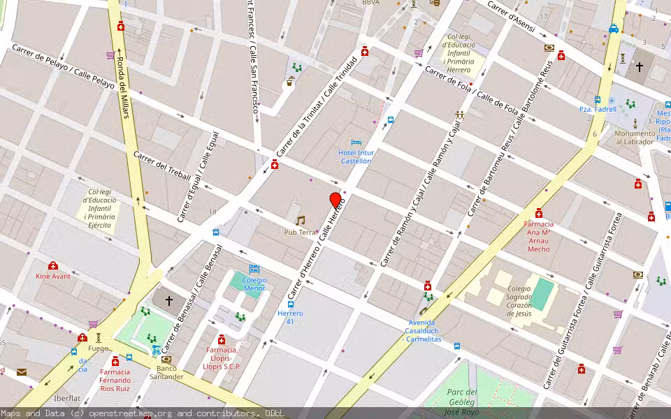 Mapa de Subasta Inmueble (Local comercial) en Castellon De La Plana, Castellón/Castelló