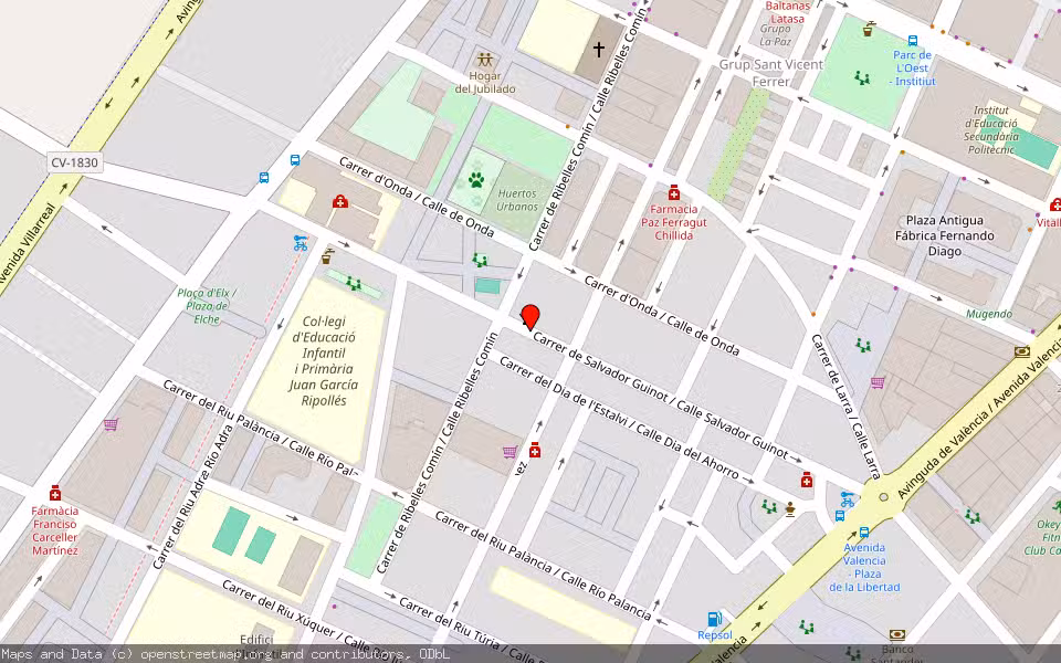 Mapa de Subasta Inmueble (Vivienda) en Castellón, Castellón/Castelló
