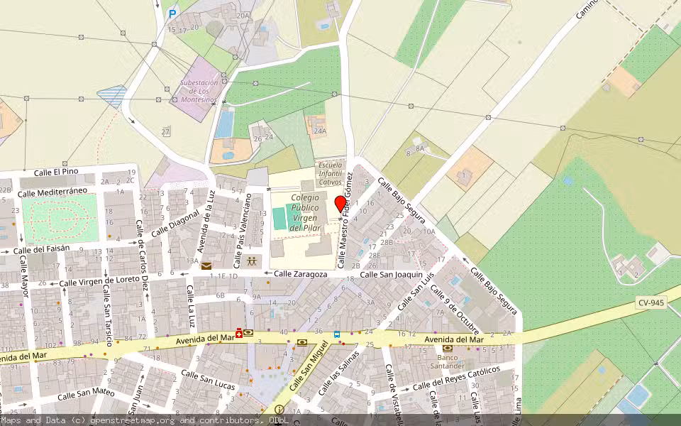 Mapa de Subasta Inmueble (Garaje) en Los Montesinos, Alicante/Alacant