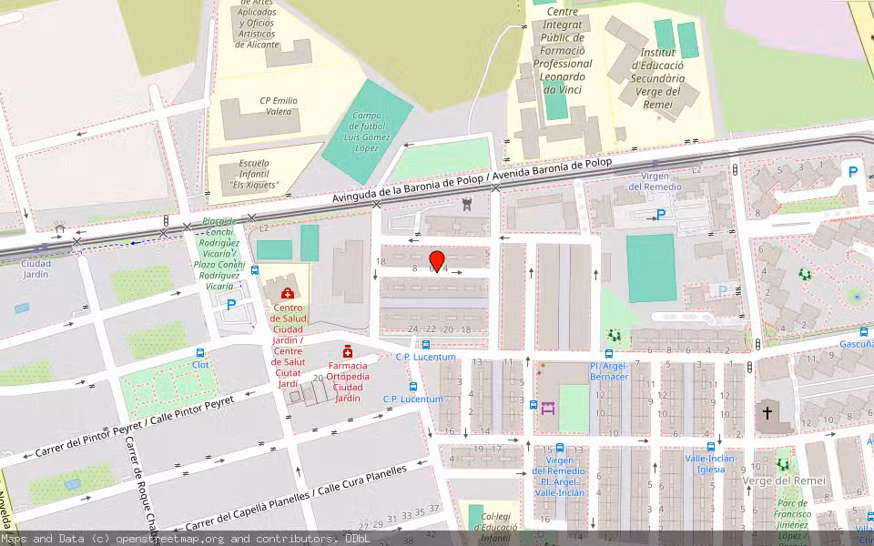 Mapa de Subasta Inmueble (Vivienda) en Alicante, Alicante/Alacant