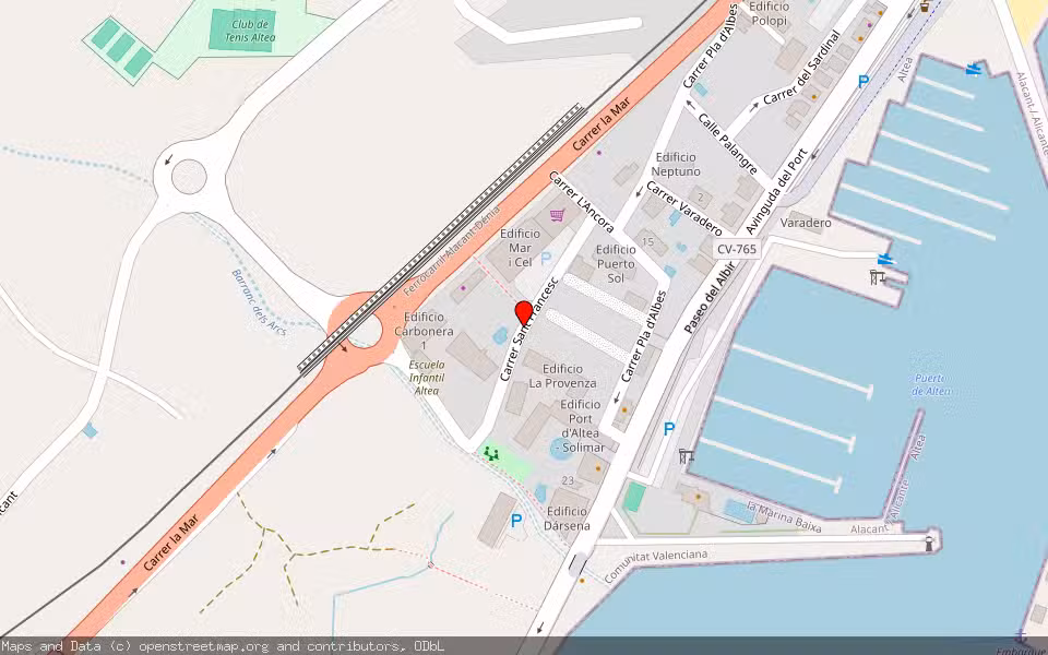 Mapa de Subasta Inmueble (Vivienda) en Altea, Alicante/Alacant