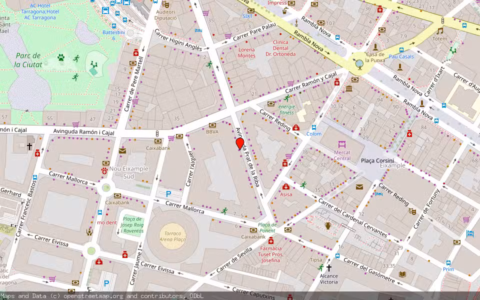 Mapa de Subasta Inmueble (Garaje) en Tarragona