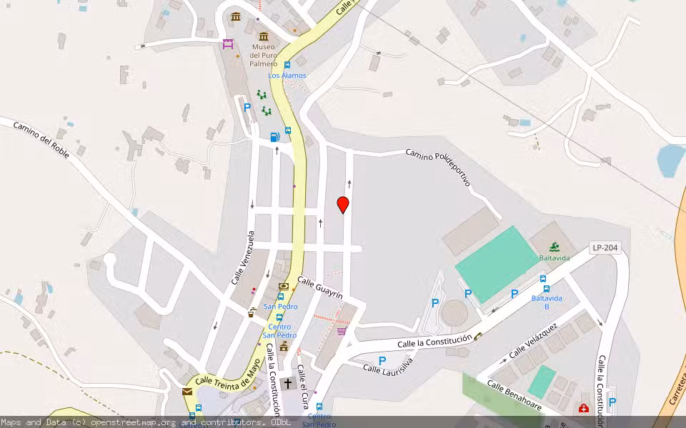 Mapa de Subasta Inmueble (Local comercial) en Breña Alta, Santa Cruz de Tenerife