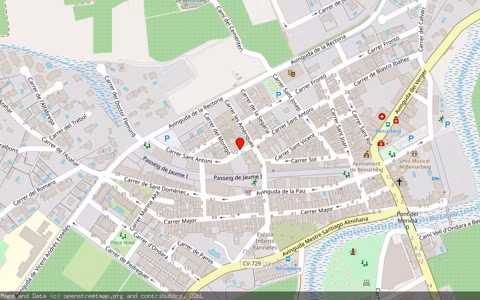 Mapa de Subasta Inmueble (Vivienda) en Beniarbeig, Alicante/Alacant