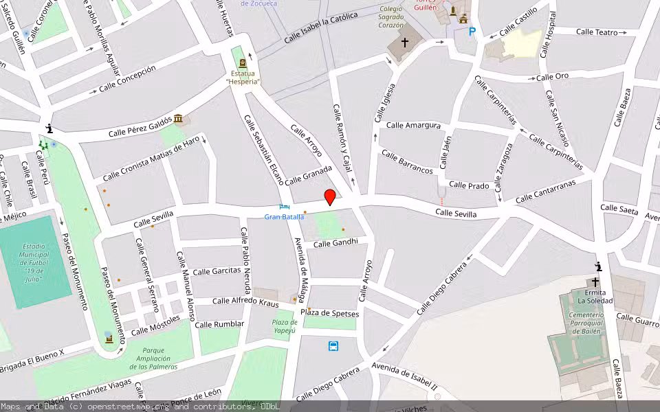 Mapa de Subasta Inmueble (Garaje) en Bailen, Jaén