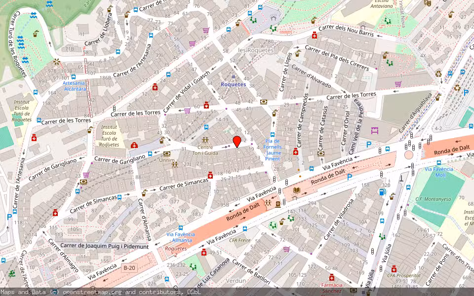 Mapa de Subasta Inmueble (Vivienda) en Barcelona