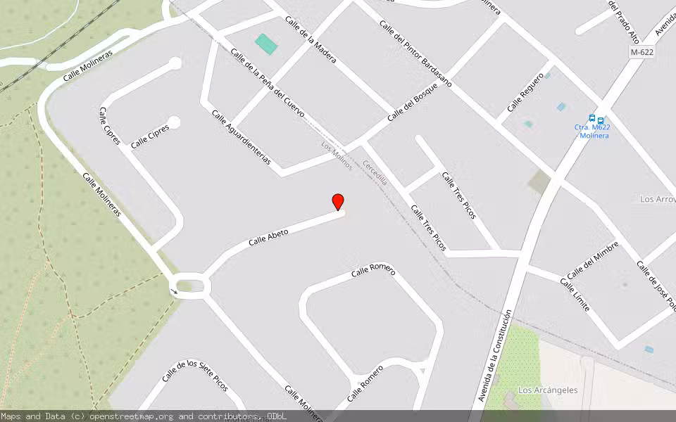 Mapa de Subasta Inmueble (Solar) en Los Molinos, Madrid