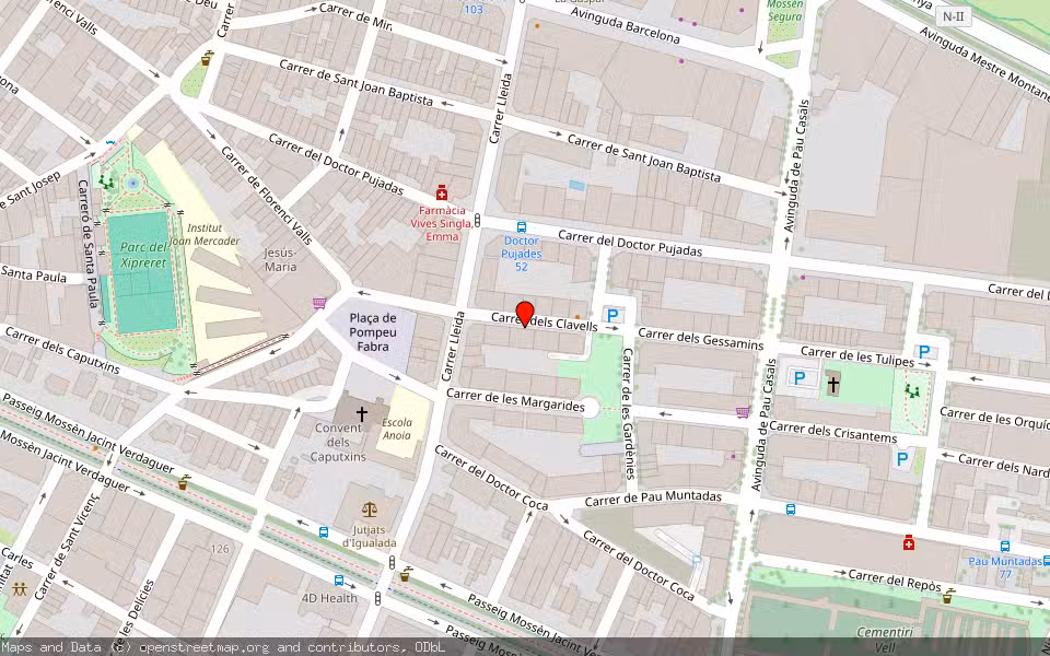 Mapa de Subasta Inmueble (Garaje) en Igualada, Barcelona