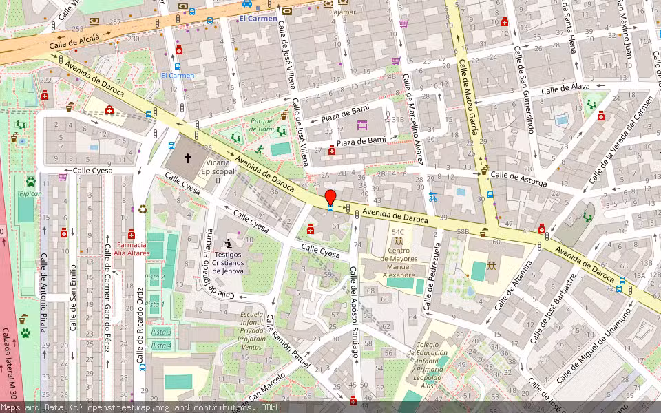 Mapa de Subasta Inmueble (Vivienda) en Madrid