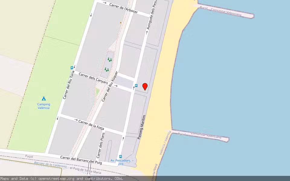 Mapa de Subasta Inmueble (Vivienda) en Puçol, Valencia/València