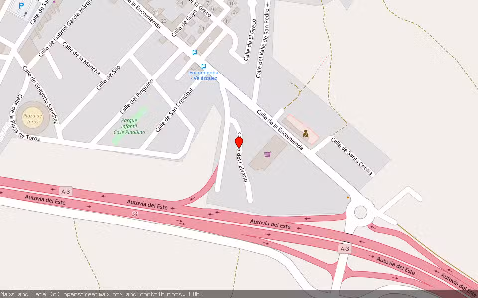 Mapa de Subasta Inmueble (Nave industrial) en Villarejo De Salvanes, Madrid