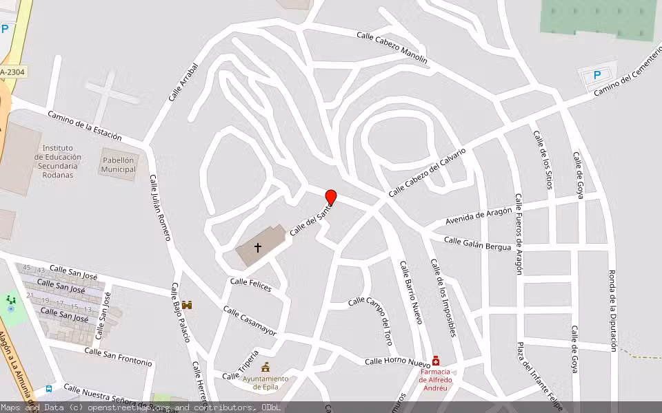 Mapa de Subasta Inmueble (Vivienda) en Epila, Zaragoza
