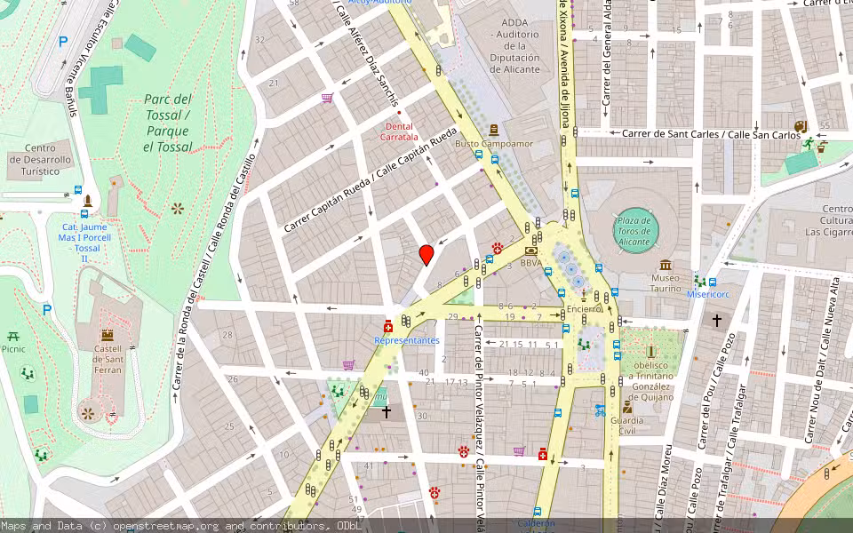 Mapa de Subasta Inmueble (Local comercial) en Alicante, Alicante/Alacant