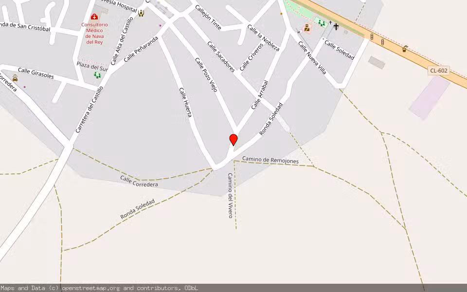 Mapa de Subasta Inmueble (Vivienda) en Nava Del Rey, Valladolid