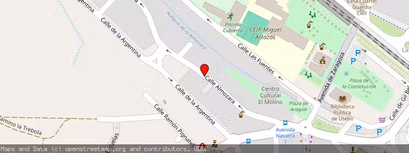 Mapa de Subasta de Inmueble (Garaje) en Utebo, Zaragoza 