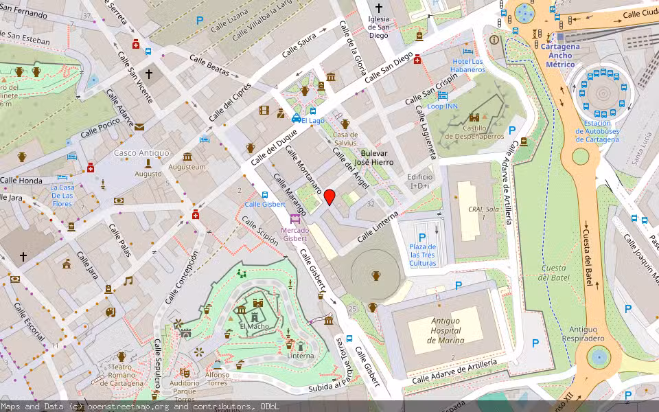 Mapa de Subasta Inmueble (Garaje) en Cartagena, Murcia