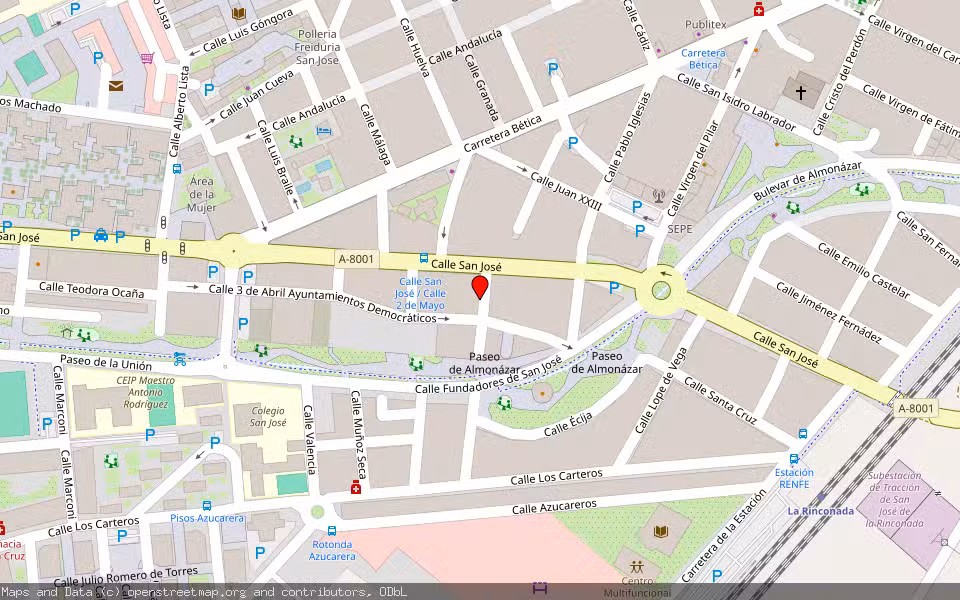 Mapa de Subasta Inmueble (Vivienda) en San Jose De La Rinconada, Sevilla