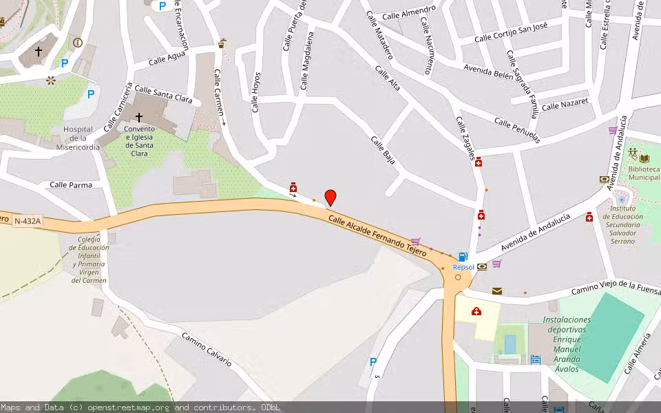 Mapa de Subasta Inmueble (Solar) en Alcala La Real, Jaén