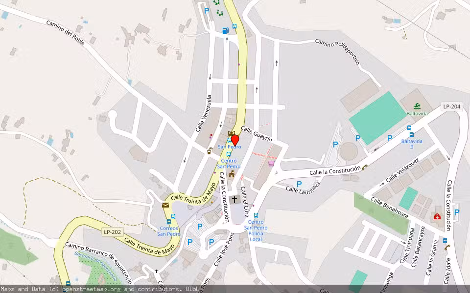 Mapa de Subasta Inmueble (Finca rústica) en Breña Alta, Santa Cruz de Tenerife