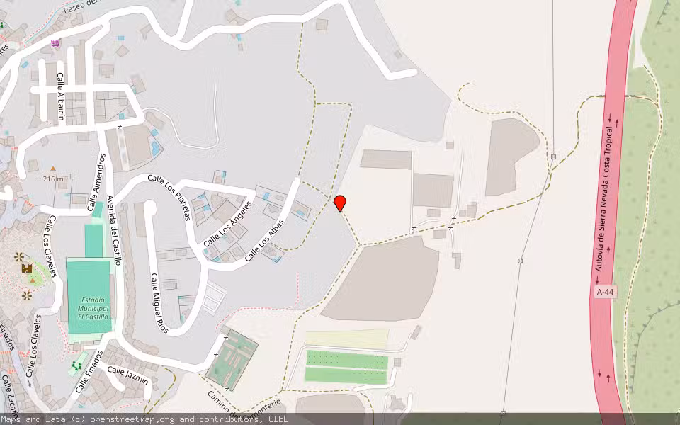 Mapa de Subasta Inmueble (Solar) en Velez De Benaudalla, Granada