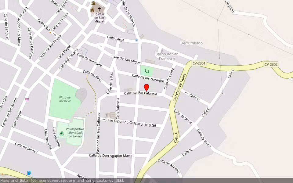 Mapa de Subasta Inmueble (Vivienda) en Soneja, Castellón/Castelló