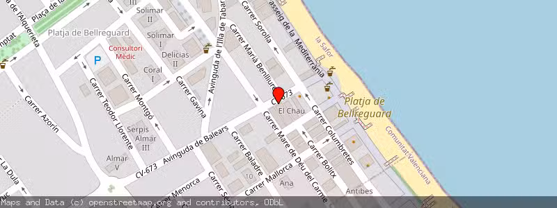 Mapa de Subasta de Inmueble (Local comercial) en Bellreguard, Valencia 