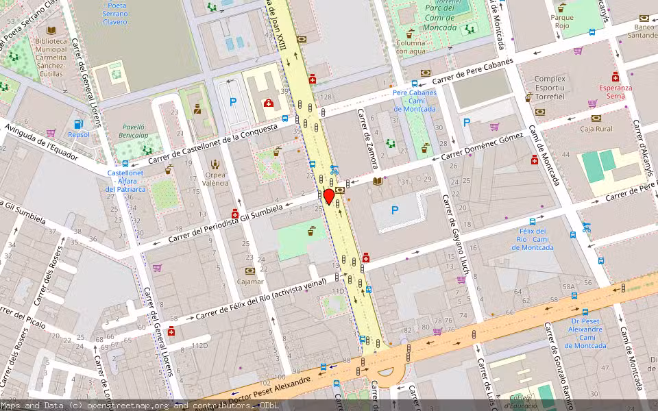 Mapa de Subasta Inmueble (Vivienda) en Valencia, Valencia/València