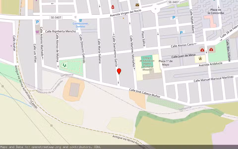 Mapa de Subasta Inmueble (Vivienda) en Santiponce, Sevilla