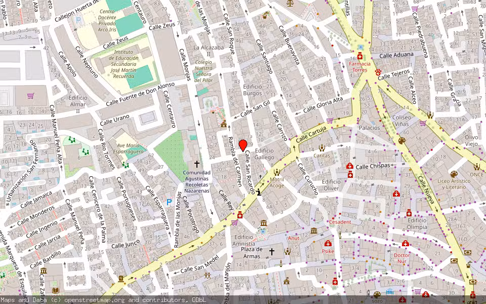 Mapa de Subasta Inmueble (Vivienda) en Salobreña, Granada